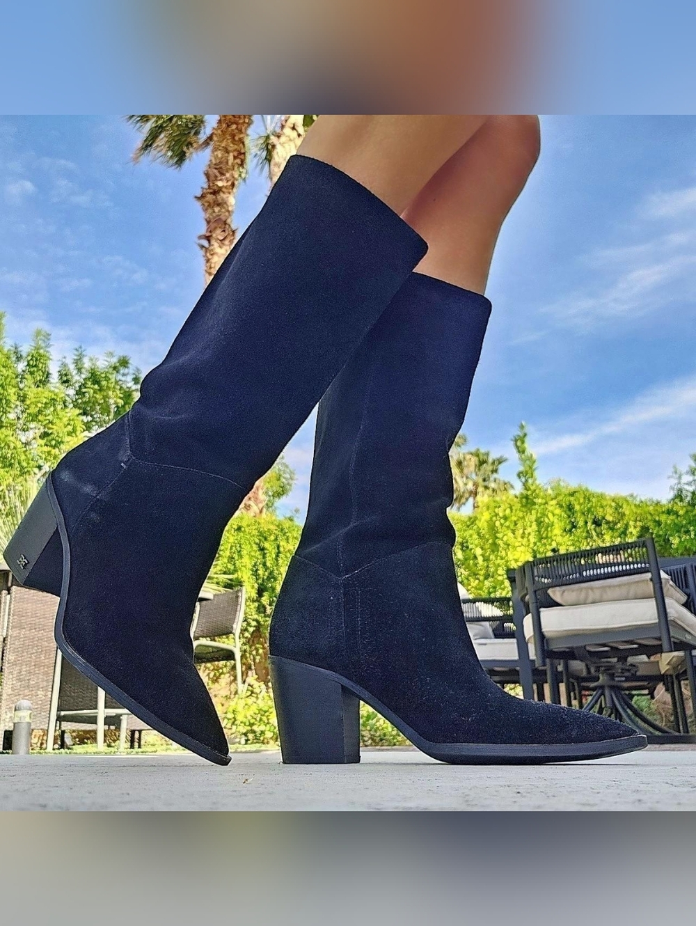 Suede Midcalf Pull On Western Boots